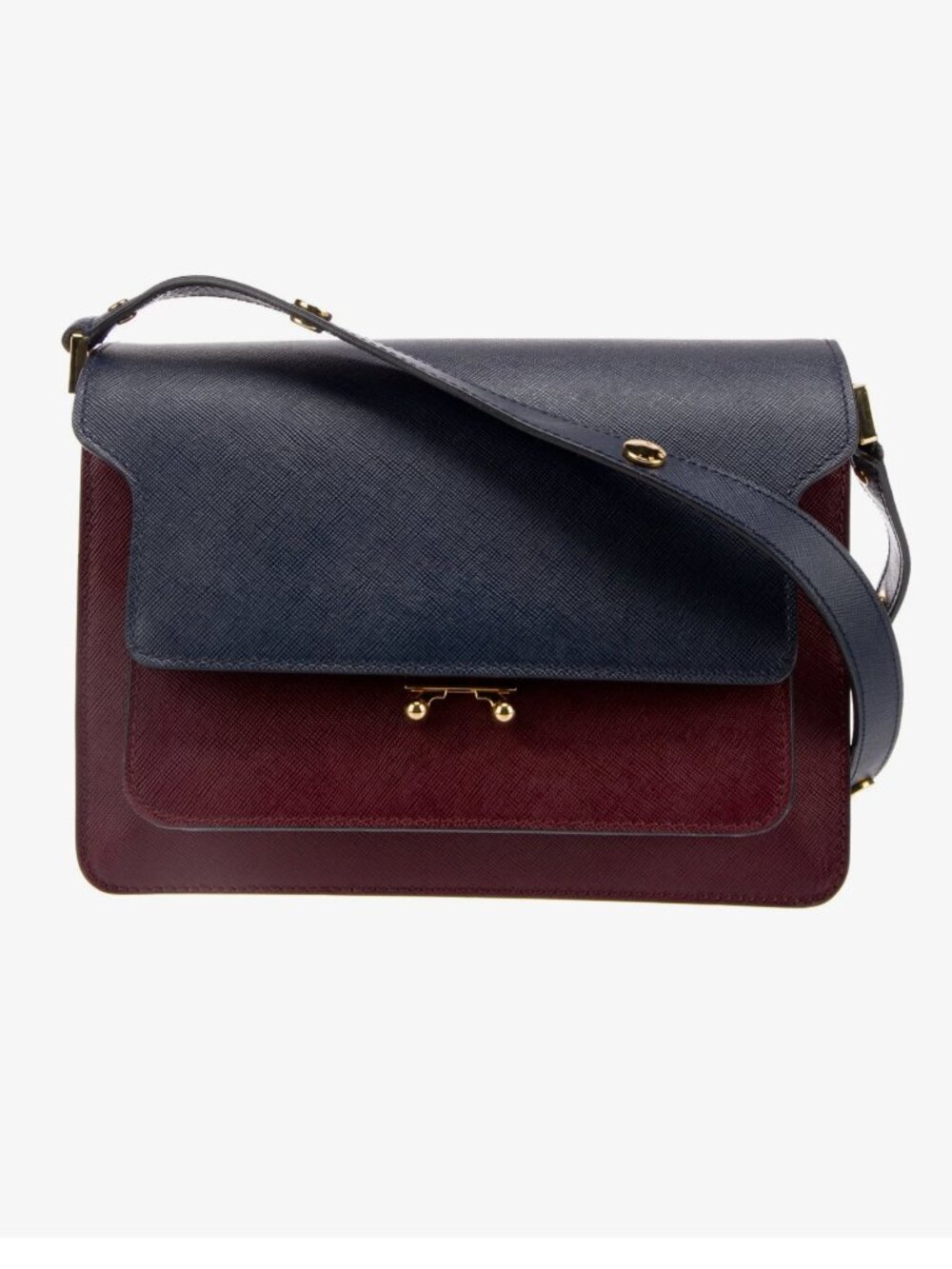 MARNI - TWO-TONE LEATHER CROSS BODY BAG - AS STYLED ON EMILY IN PARIS